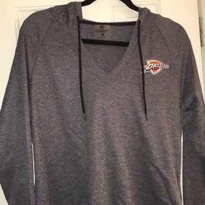 AUTHENTIC OKC THUNDER - NWT NAVY SOFT WOVEN HOODIE